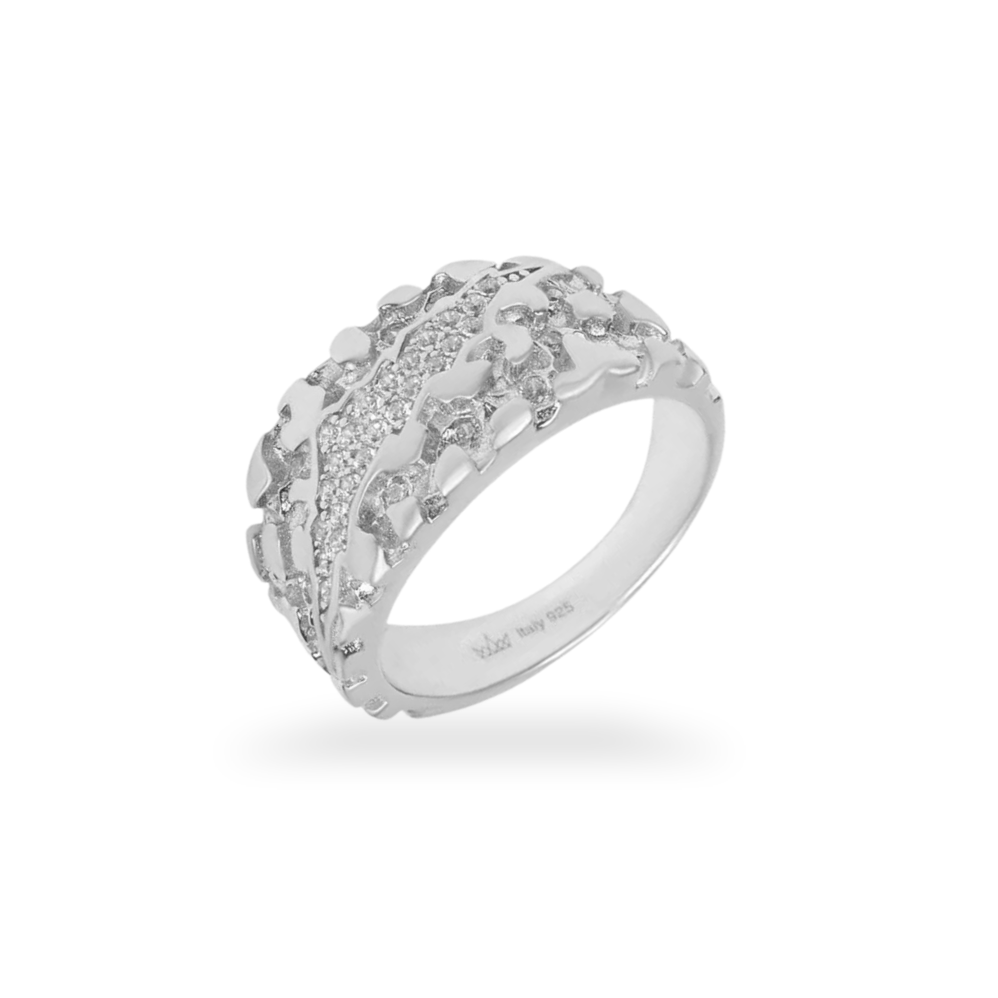 Nugget Claw Mark Ring in Solid 925 Sterling Silver