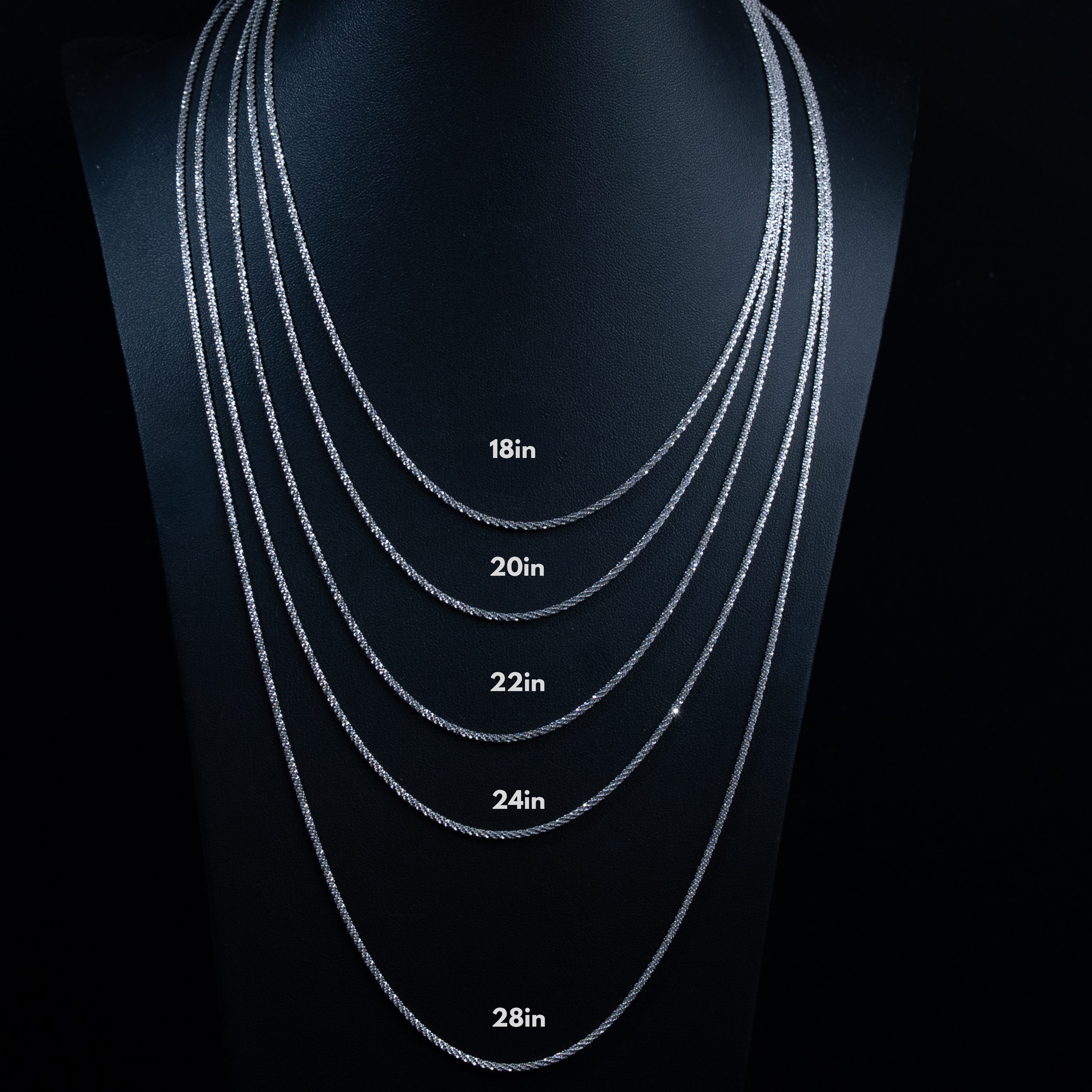 Sparkle Twisted Rock Chain & Bracelet 925 Sterling Silver