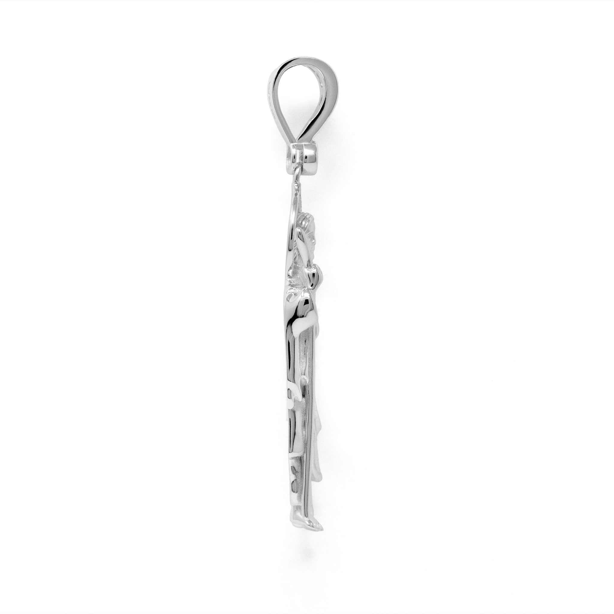 San Judas Tadeo Pendant - Solid 925 Sterling Silver/14K Gold