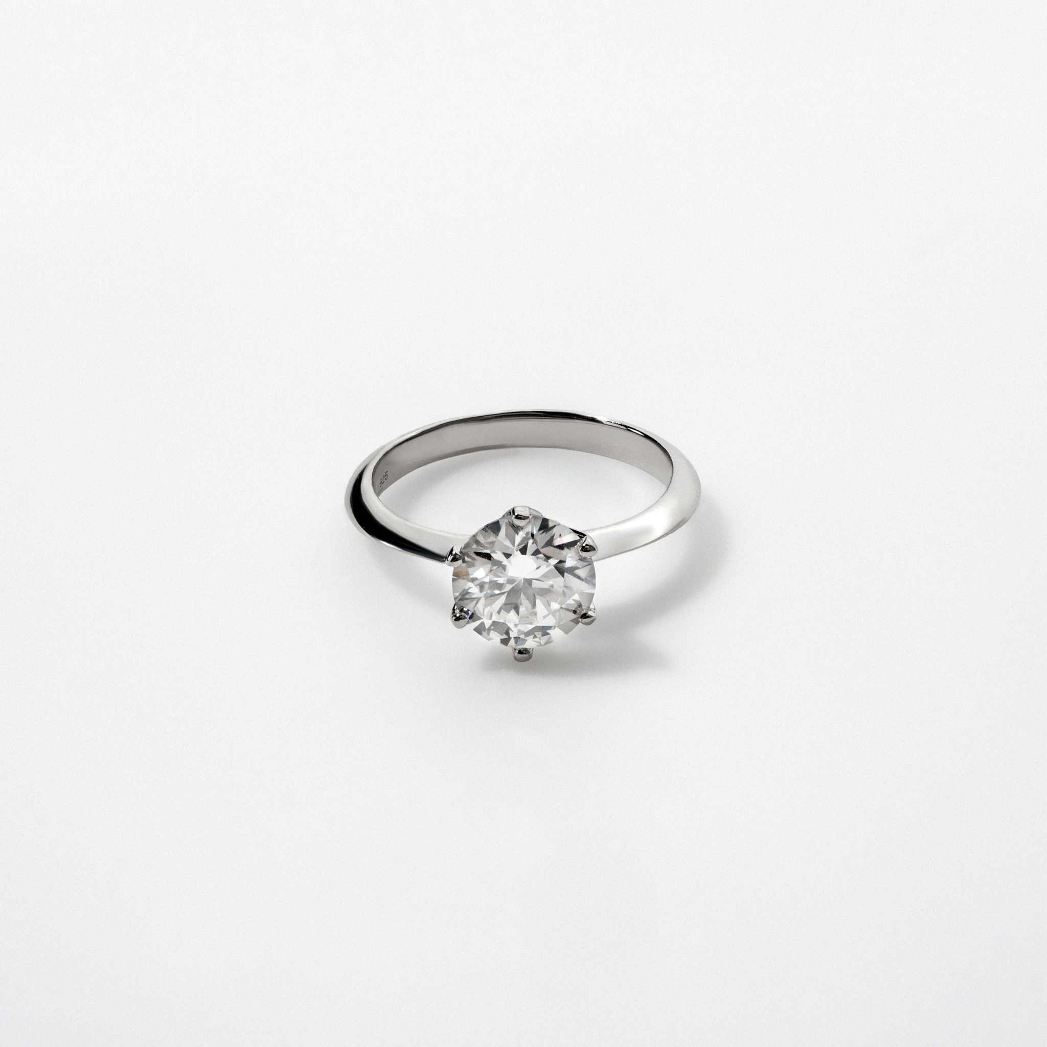 Moissanite Solitaire Engagement Ring