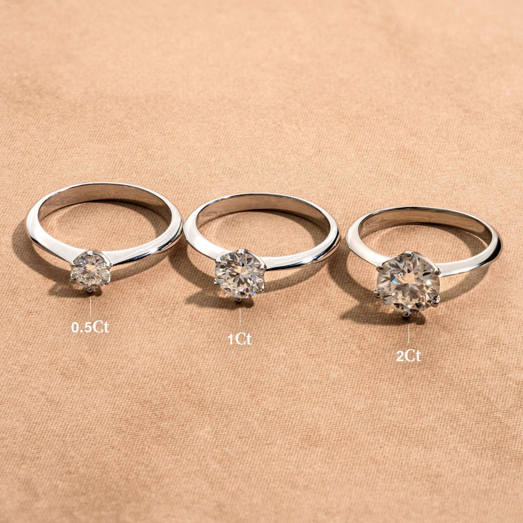 Moissanite Solitaire Engagement Ring