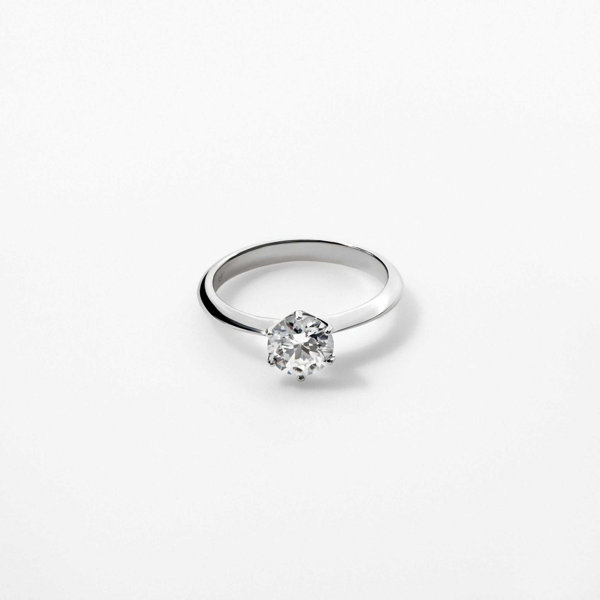Moissanite Solitaire Engagement Ring
