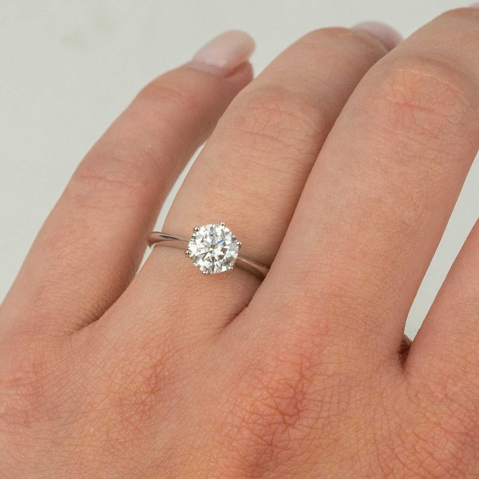 Moissanite Solitaire Engagement Ring