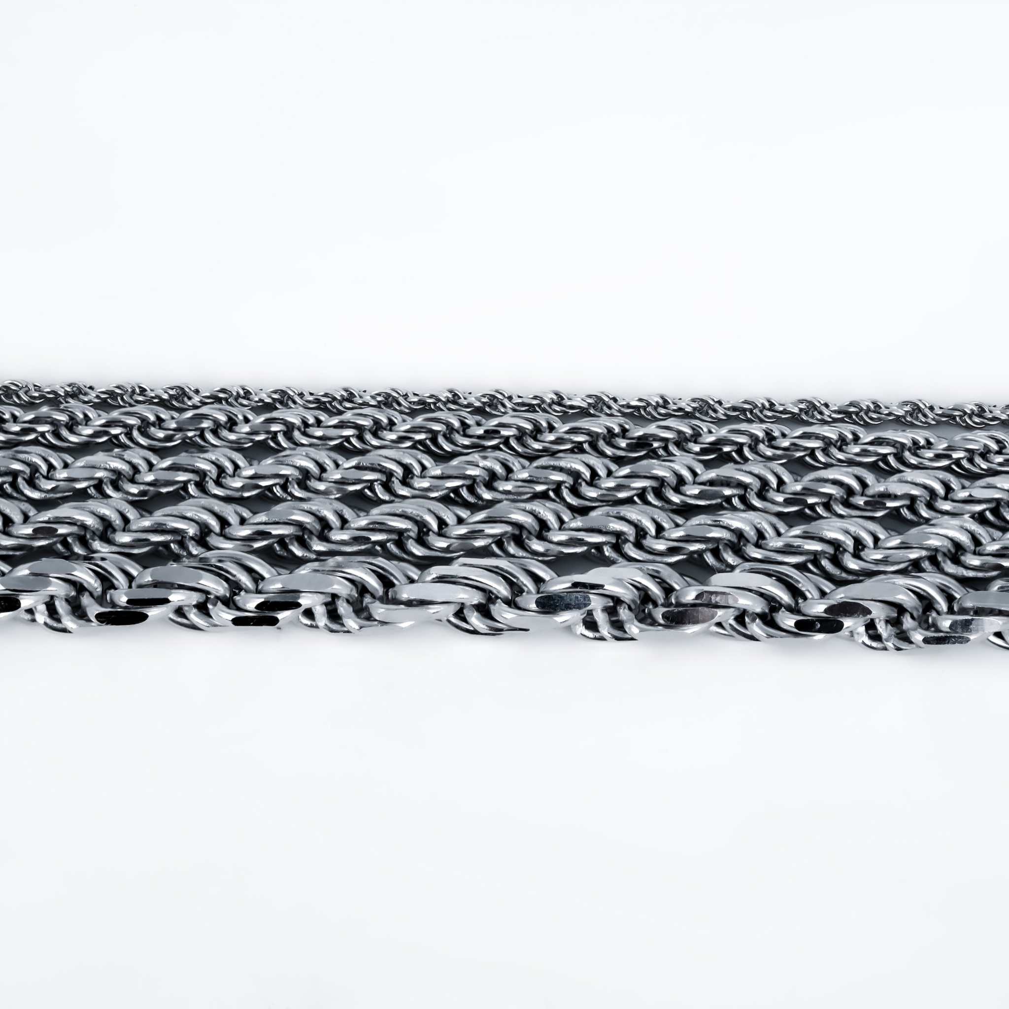 Solid 925 Sterling Silver Rope Chains 1.5-4mm