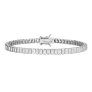 Moissanite Emerald Cut Tennis Bracelet 925 Sterling Silver