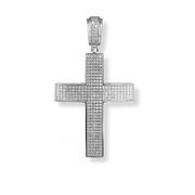 Moissanite 1.8 TCW Cross Religious Pendant 925 Sterling Silver