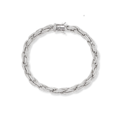 Moissanite 6mm rope bracelet in 925 sterling silver with VVS D color stones and solid heavy build