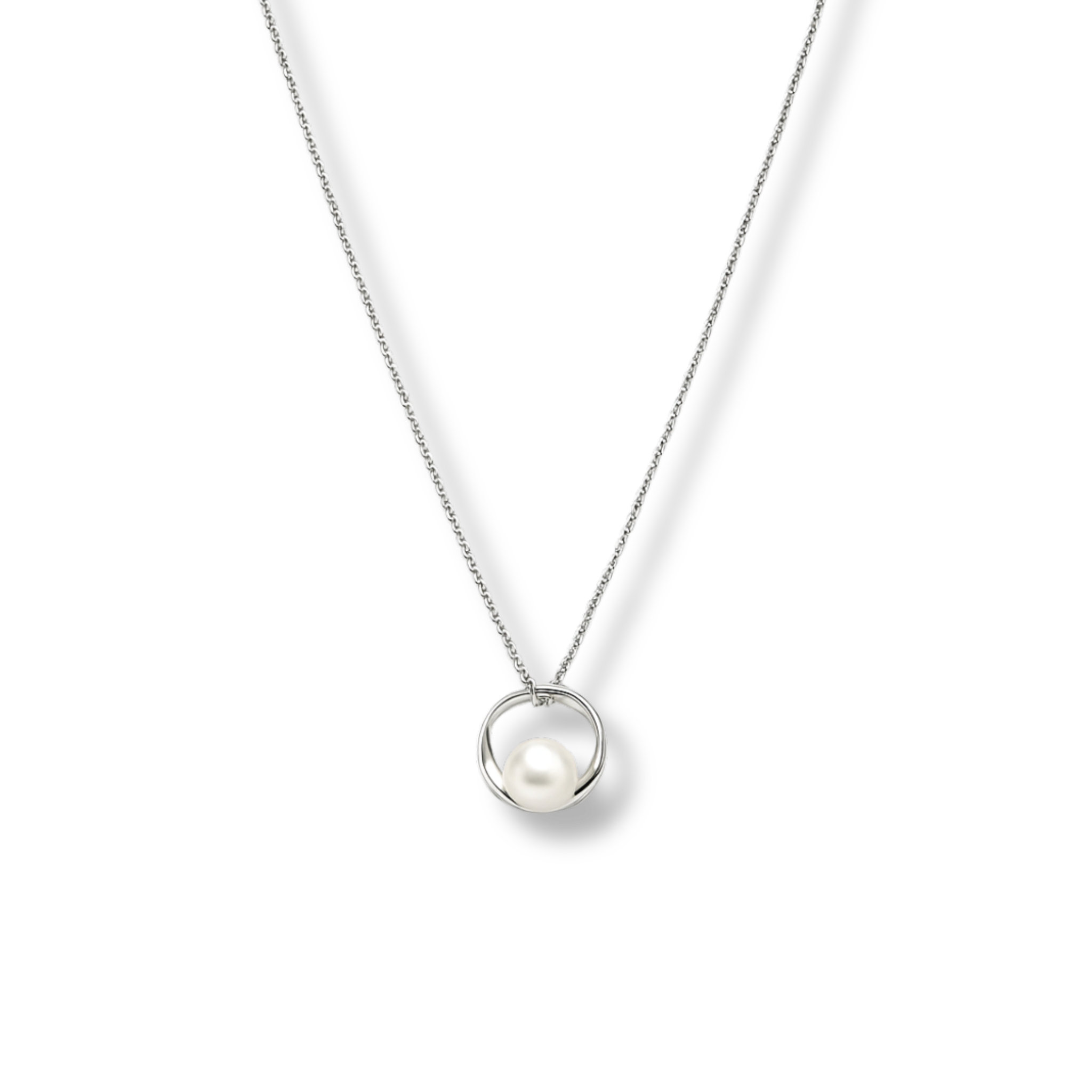 Cultured Pearl 925 Sterling Silver Women Necklace