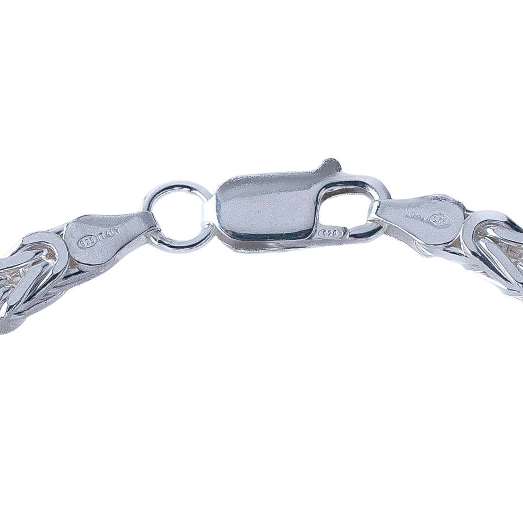 4MM Byzantine Bracelet 925 Sterling Silver