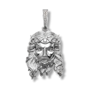 Moissanite Jesus Piece Head Pendant Moissanite Solid 925 Sterling Silver