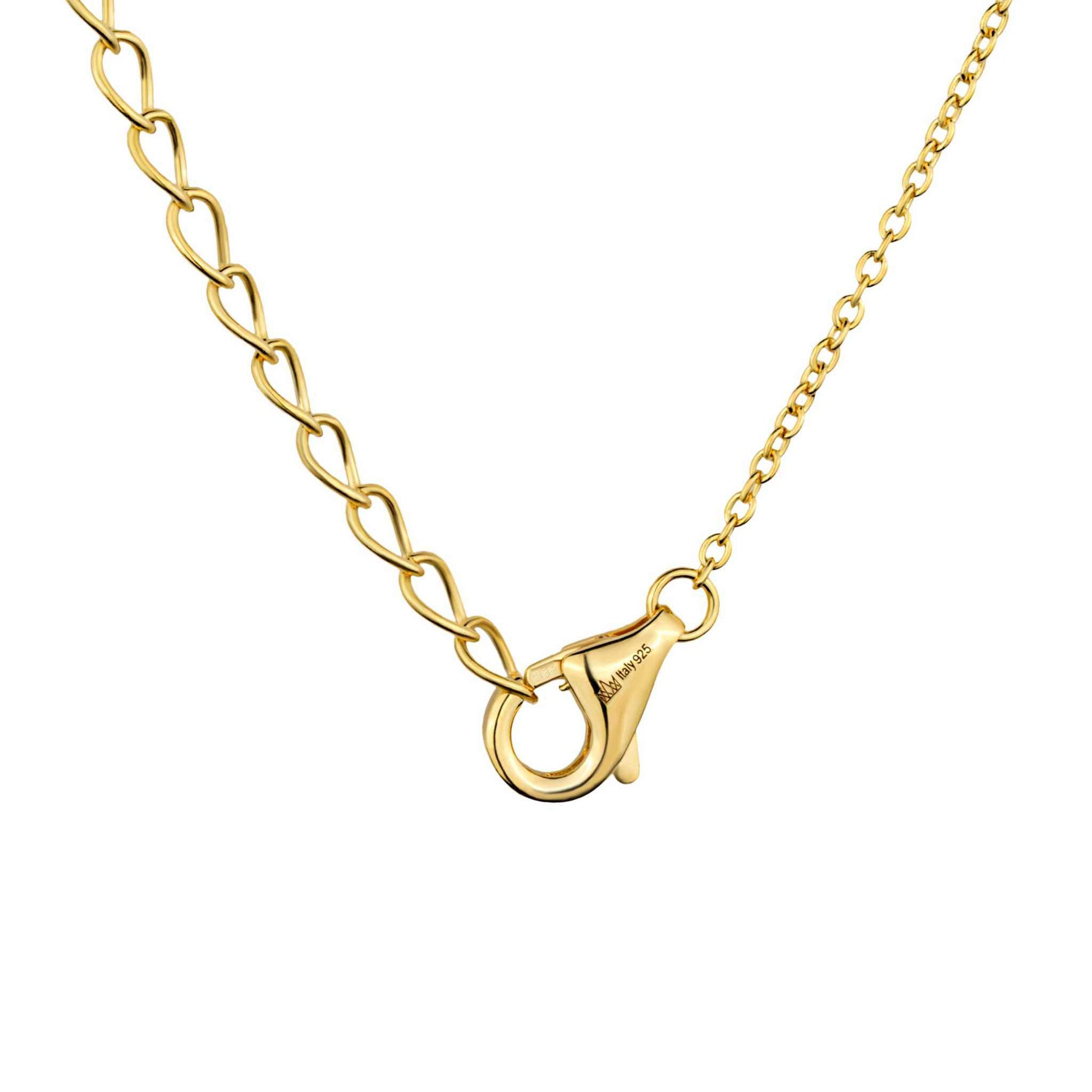 Baguette Sparkle Necklace with clear CZ on 925 sterling silver chain adjustable 16-20 inches.