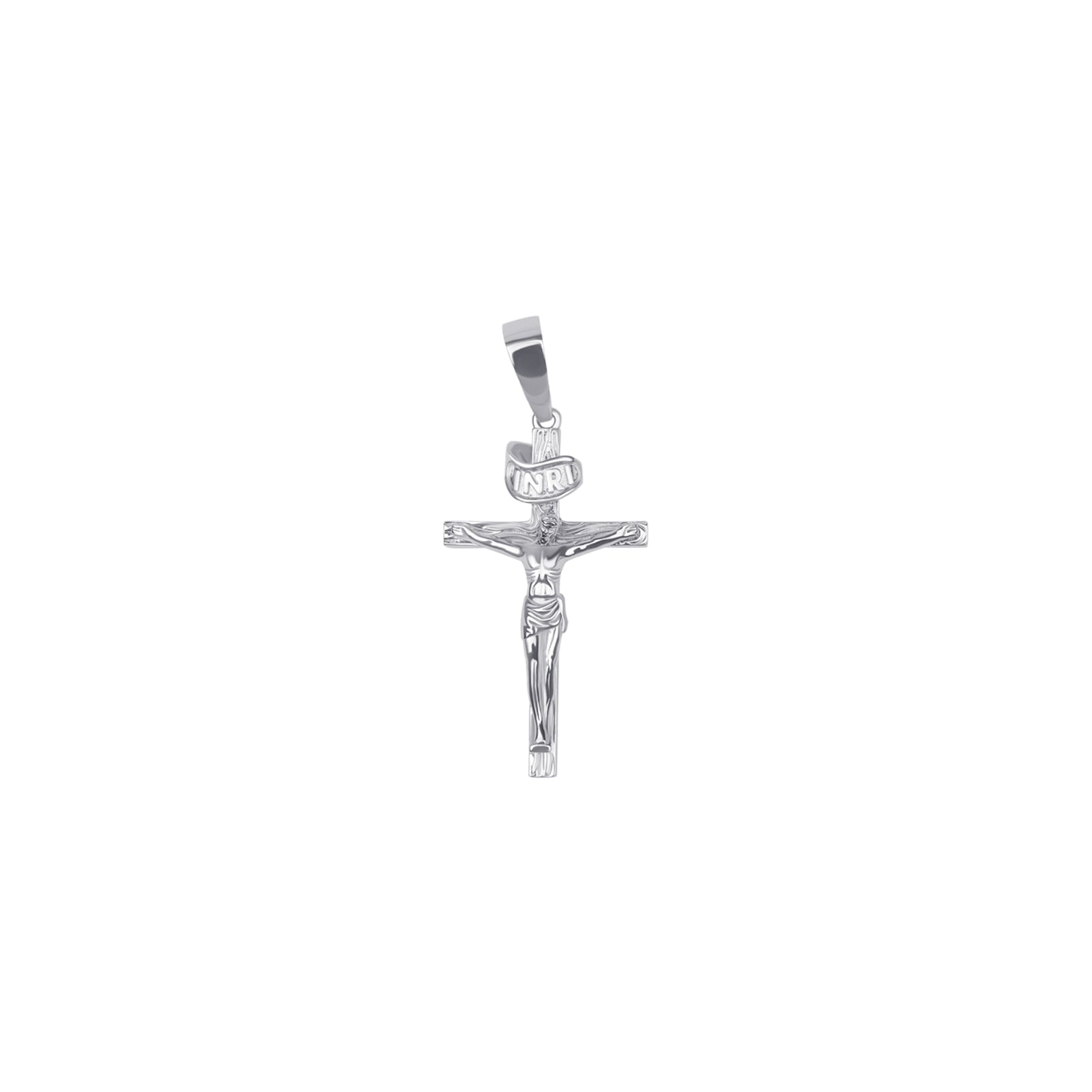 Sterling silver Cross Jesus pendant by Morf Jewelry.