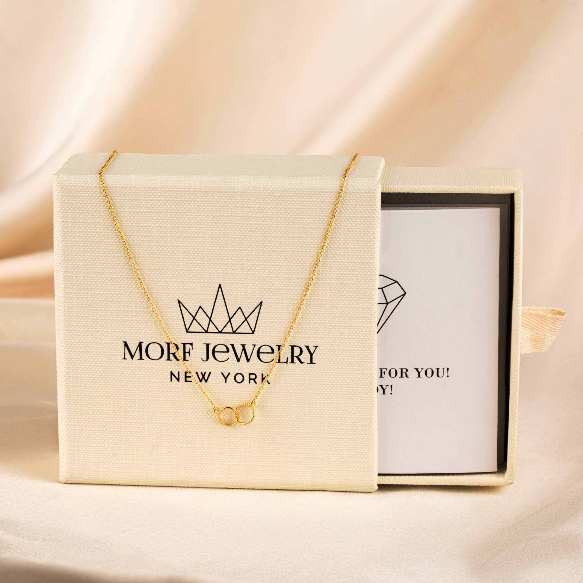 Interlocking Circle Necklace in 14k Gold on Recycled Sterling Silver
