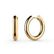 Mirage Bold Hoops, 18k gold plated stainless steel, hypoallergenic, tarnish-free earrings.
