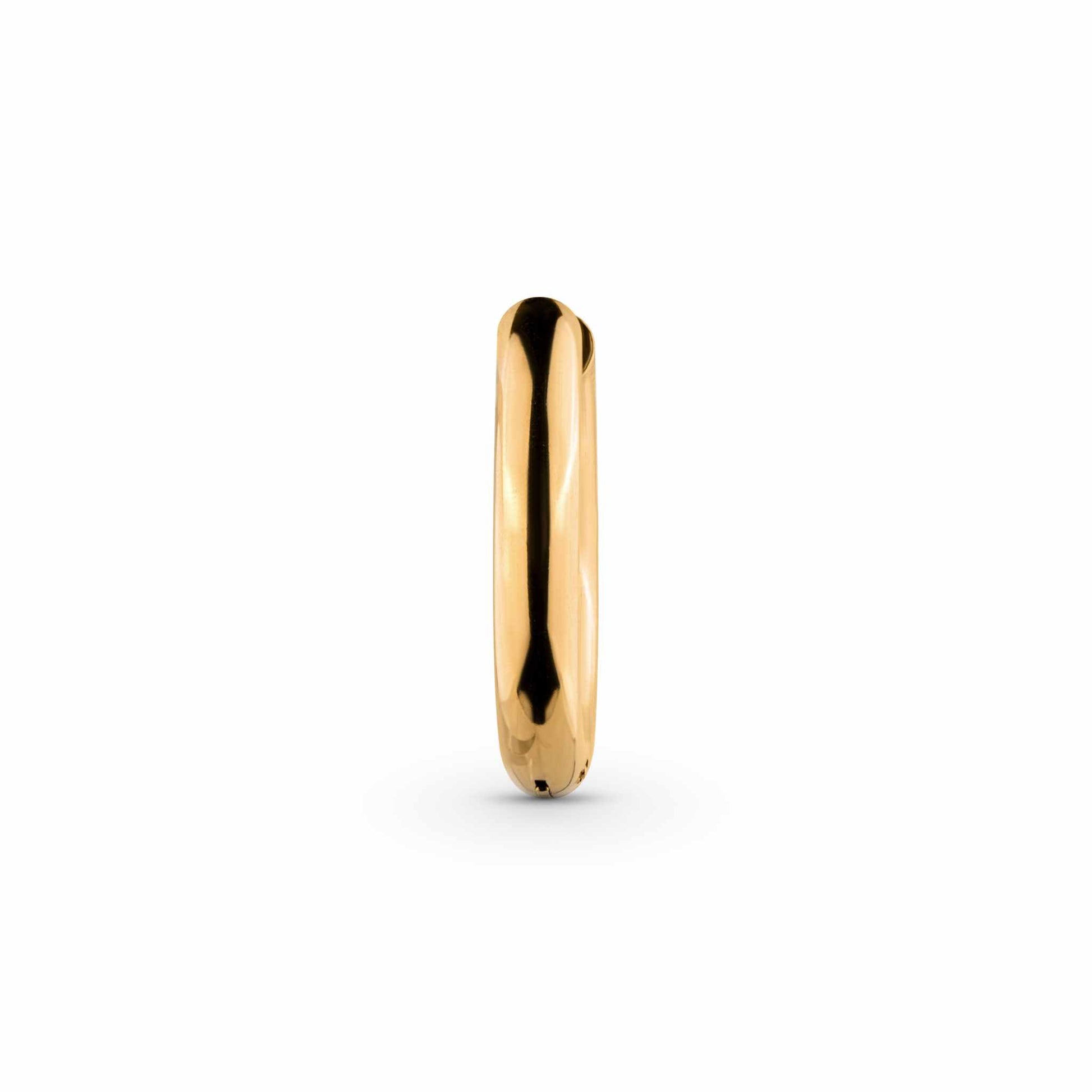 18k gold-plated Mirage Bold Hoops, stainless steel, 24mm, hypoallergenic, tarnish-free.