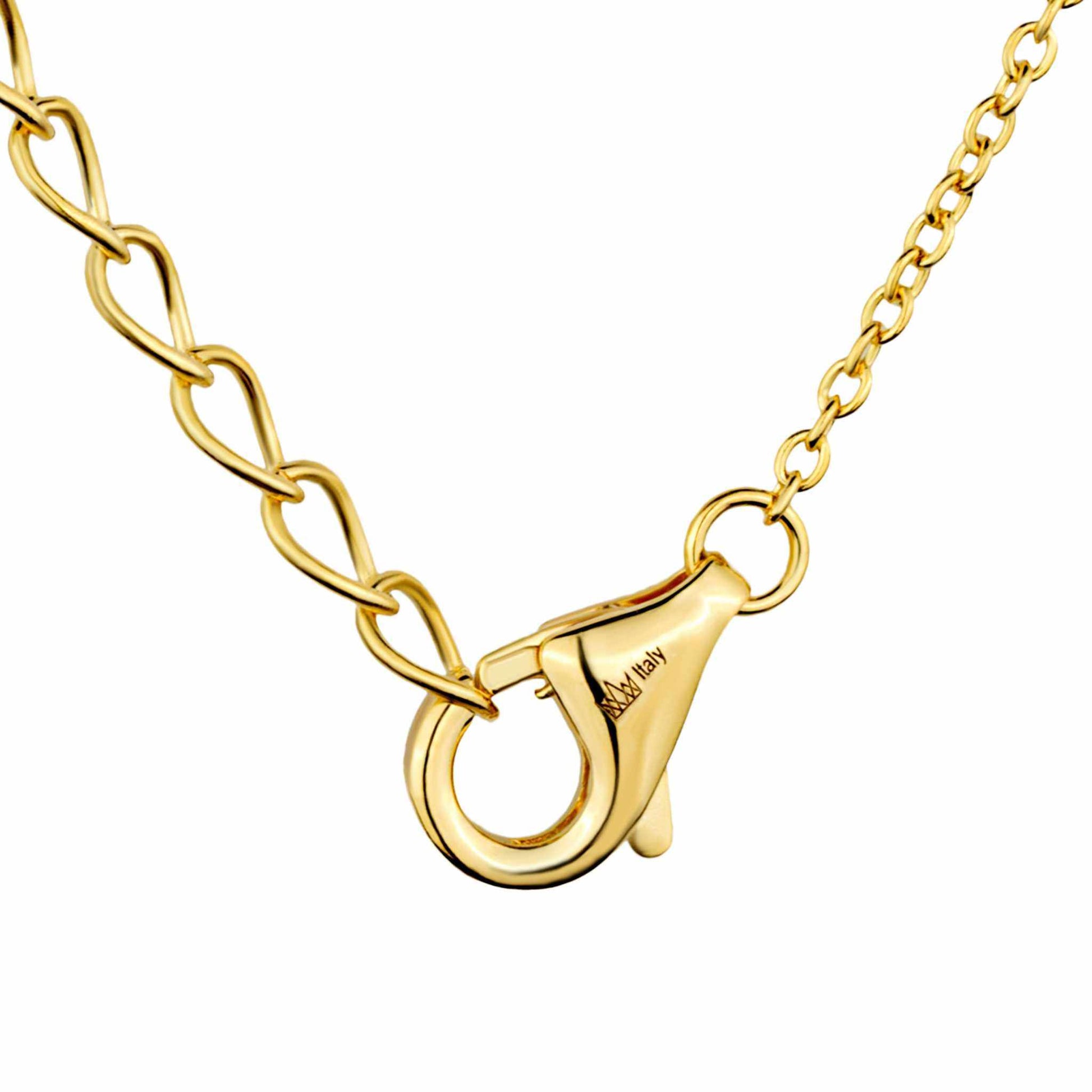 Handmade 14K Gold Over Brass Padlock Necklace with Adjustable Chain