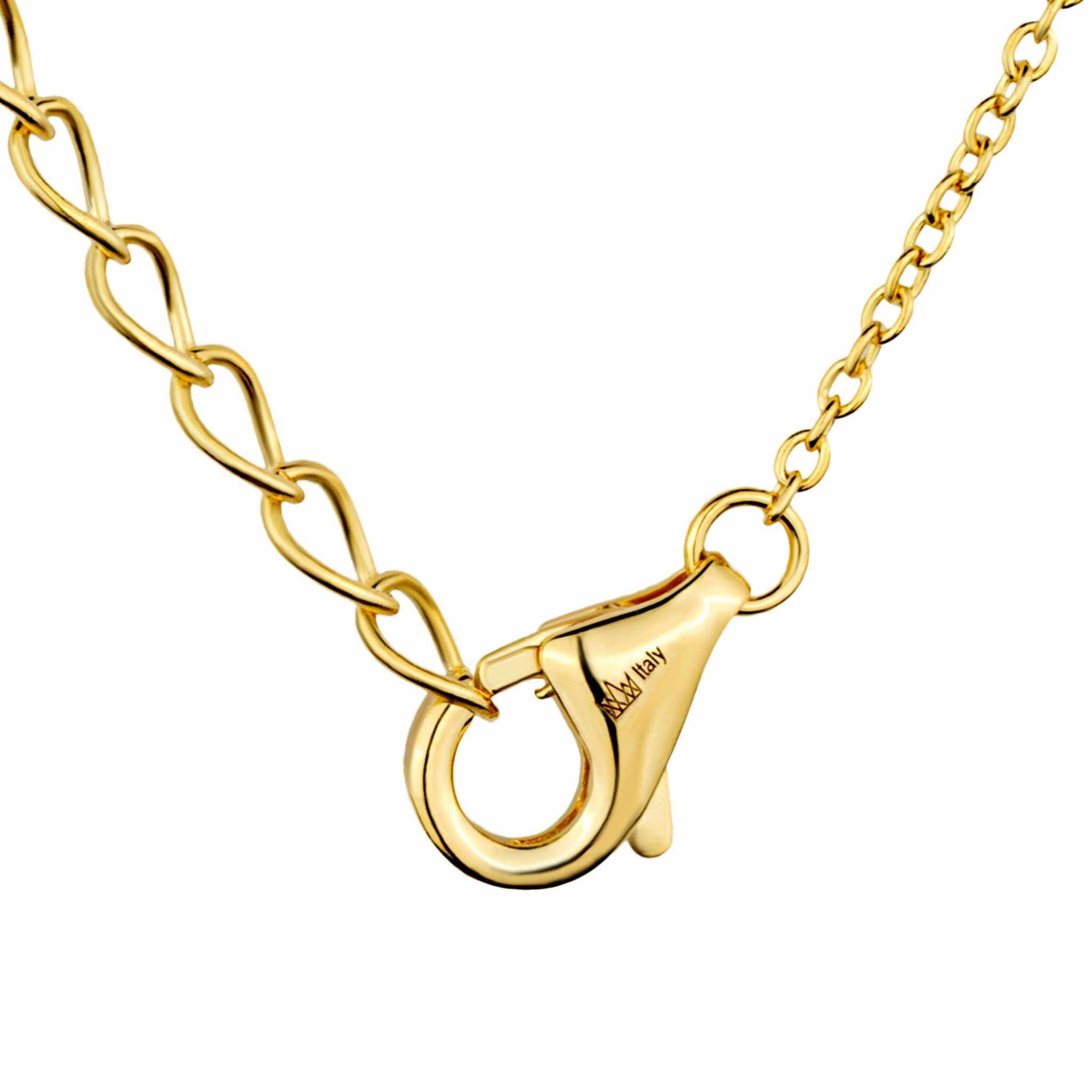 Handmade 14K Gold Over Brass Padlock Necklace with Adjustable Chain