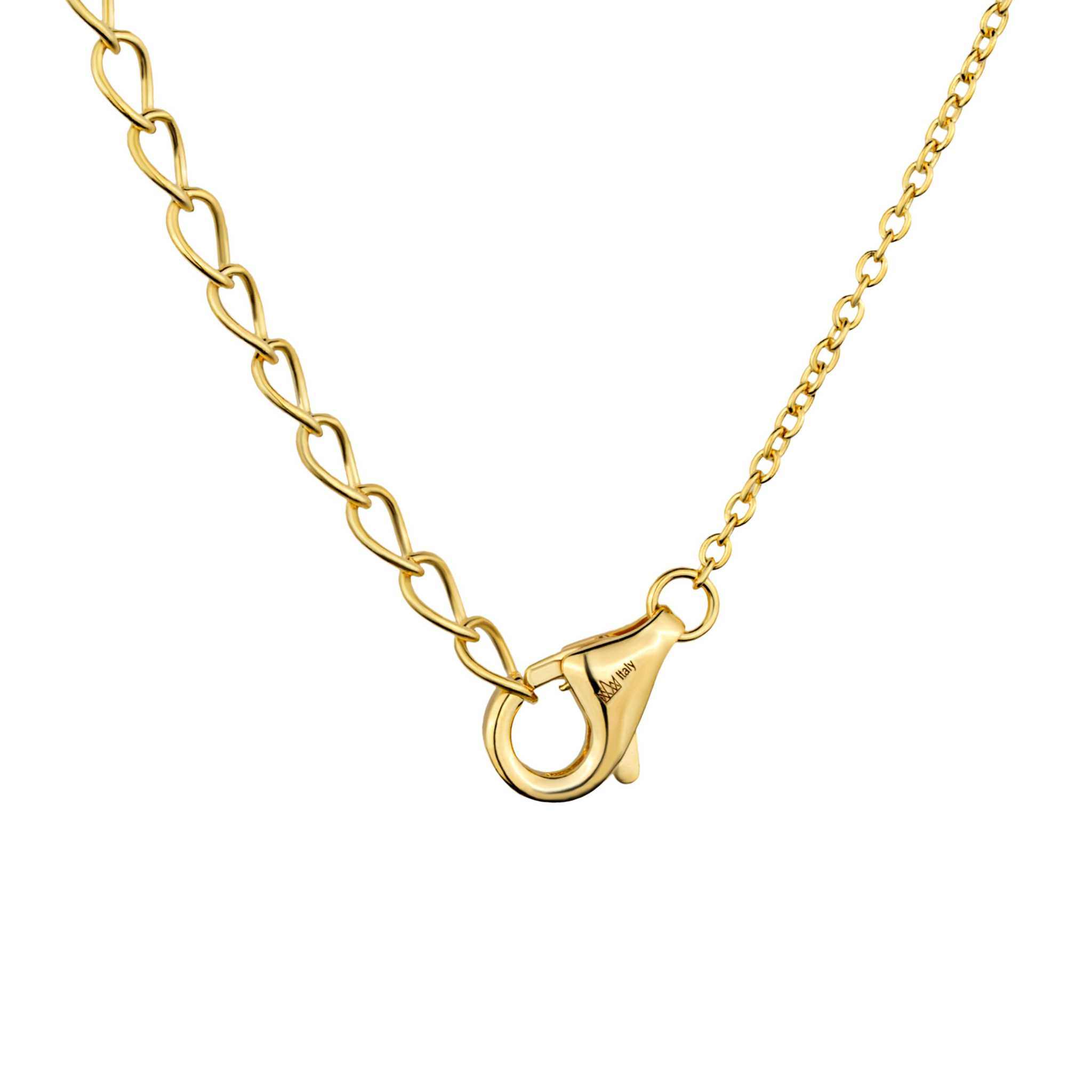 Handmade Padlock Necklace with 14K Gold over Brass and adjustable cable chain.
