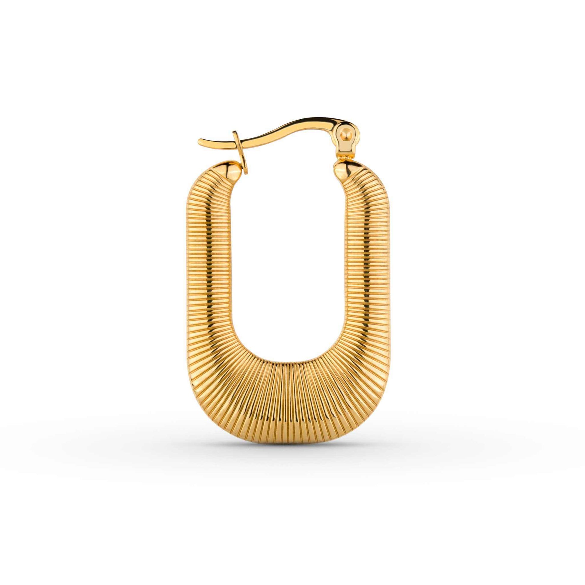 Solstice Earrings with 18k PVD gold plating, hypoallergenic and tarnish-free design.